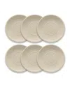 Tarhong Planta Artisan 6-piece Dinner Plate Set, 10.5" In Birch