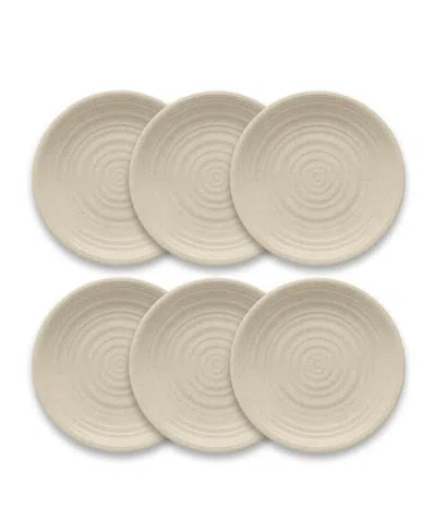 Tarhong Planta Artisan 6-piece Dinner Plate Set, 10.5" In Birch