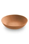 Tarhong Planta Matte Terracotta Set Of Six Melamine Low Bowls In Brown
