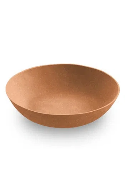 Tarhong Planta Matte Terracotta Set Of Six Melamine Low Bowls In Brown