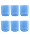 Tarhong Polypropylene Mesa Double Old Fashion Set Of 6 In Blue