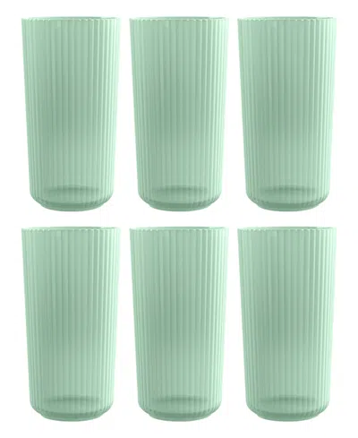 Tarhong Polypropylene Mesa Jumbo Set Of 6 In Aqua