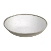 Tarhong Retreat Pottery Bamboo Serving Bowl In White