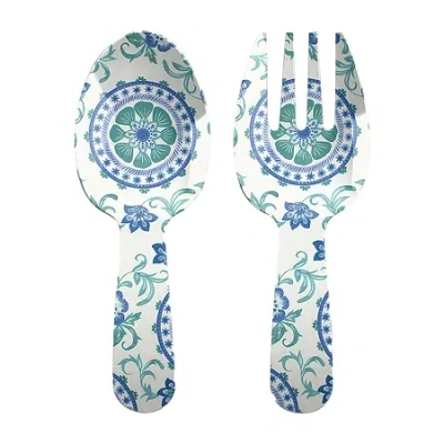 Tarhong Rio Floral Salad Server In Multi
