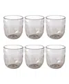 Tarhong Rustic Stemless Glasses, Set Of 6 In Gray