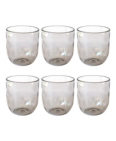 Tarhong Rustic Stemless Glasses, Set Of 6 In Gray