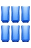 Tarhong Mesa Jumbo Cobalt Glasses, Set Of 6 In Blue