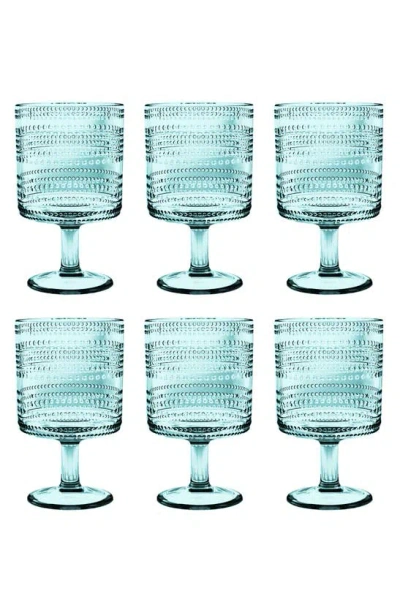 Tarhong Set Of 6 Stacking Goblets In Green