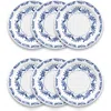 Tarhong Set Of Six Azul Melamine Plates In Blue