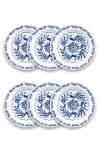 Tarhong Set Of Six Azul Melamine Plates In Blue