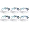 Tarhong Set Of Six Hana Ikat Cereal Bowls In Blue