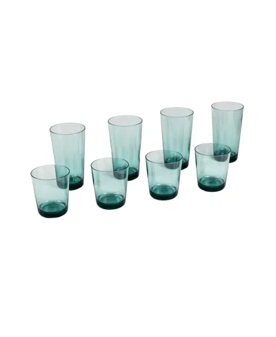 Tarhong Simple 8 Piece Drinkware Set In Green