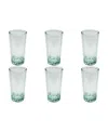Tarhong Simple Scallop Double Old Fashioned Glasses, Set Of 6 In Clear