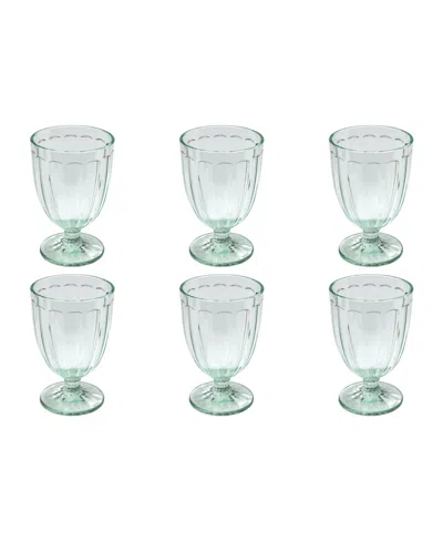 Tarhong Simple Scallop Jumbo Glasses, Set Of 6 In Clear