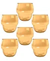 Tarhong Stacking Bubble Tumbler Cobalt Set Of 6 In Orange