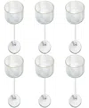Tarhong Stax Optic Twist Coupe Glasses, Set Of 6