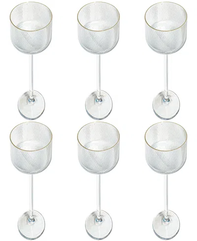 Tarhong Stax Optic Twist Coupe Glasses, Set Of 6