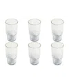 Tarhong Stax Optic Twist Coupe Glasses, Set Of 6 In Clear