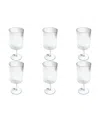 Tarhong Stax Optic Twist Goblet Glasses, Set Of 6 In Clear