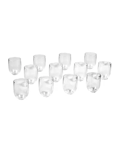 Tarhong Stemless Goblet 12 Piece Set Drinkware Set 16oz., Service For 4 In Transparent