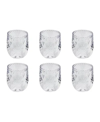 Tarhong Talavera Goblet Glasses, Set Of 6 In Clear