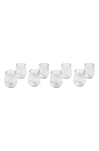 Tarhong Tritan Montana Set Of 8 Stemless Wineglasses In Clear