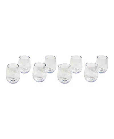 Tarhong Tritan Montana Stemless Drinkware Set 18 Oz., Set Of 8 In Transparent