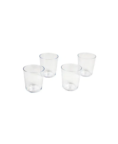 Tarhong Tritan Simple Dof Drinkware Set 15.9 Oz., Set Of 4 In Transparent