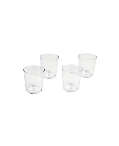 Tarhong Tritan Simple Dof Drinkware Set 15.9 Oz., Set Of 4 In Clear