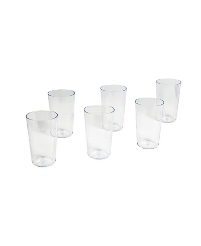 Tarhong Tritan Simple Jumbo Drinkware Set 21.4 Oz., Set Of 6 In Transparent