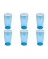 Tarhong Vetro Double Old Fashioned Glasses, Set Of 6 In Blue