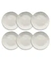 Tarhong Wheat Pp 6-piece Salad Plate Set, 8.5" In Cream