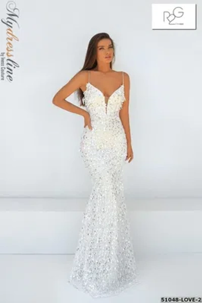 Pre-owned Tarik Ediz 51048 Evening Dress Lowest Price Guarantee Authentic In Blue