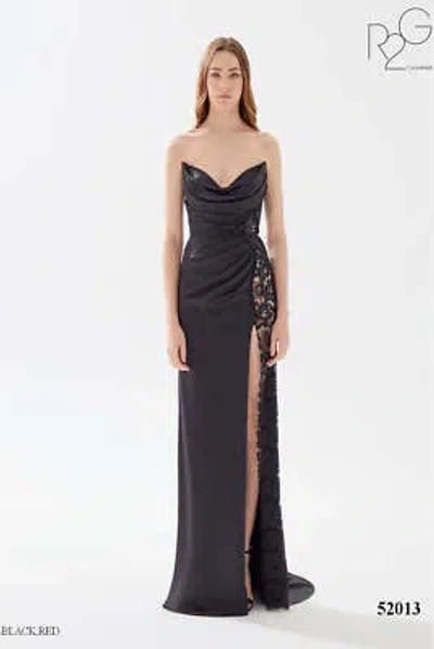 Pre-owned Tarik Ediz 52013 Evening Dress Lowest Price Guarantee Authentic In Red