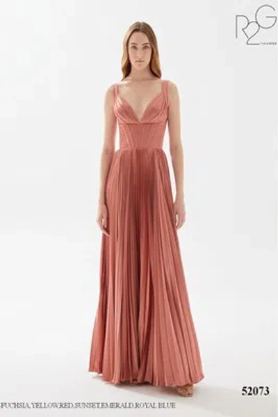Pre-owned Tarik Ediz 52073 Evening Dress Lowest Price Guarantee Authentic In Fuchsia
