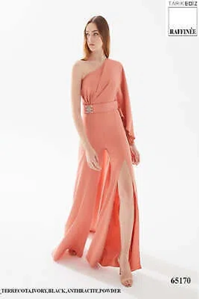 Pre-owned Tarik Ediz 65170 Evening Dress Lowest Price Guarantee Authentic In Anthracite
