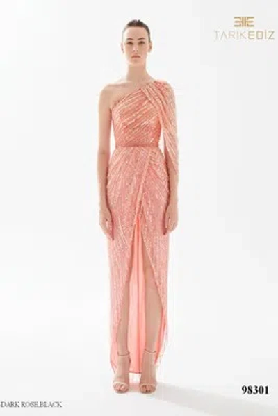 Pre-owned Tarik Ediz 98301 Evening Dress Lowest Price Guarantee Authentic In Black