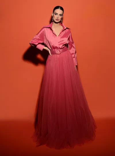 Tarik Ediz Arzu Gown In Pink