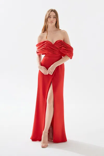 Tarik Ediz Calis Gown In Red