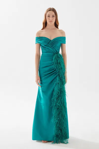 Tarik Ediz Celesse - Taffeta Gown In Green