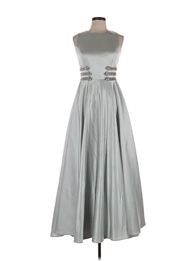 Pre-owned Tarik Ediz Cocktail Dress In Gray