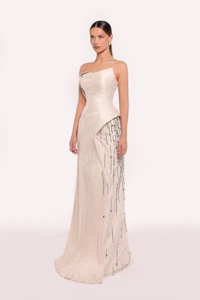 Tarik Ediz Delfina Taffeta Gown In Pink