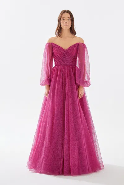 Tarik Ediz Elanor Tulle-gown In Pink