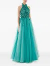 Tarik Ediz Esa Gown In Green