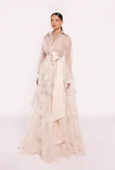 Tarik Ediz Gizelle Gown In Neutral