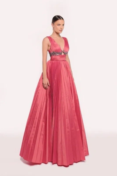 Tarik Ediz Ilda Taffeta Gown In Multi