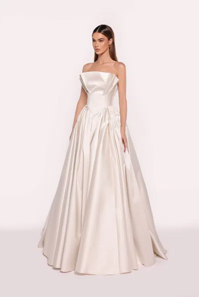Tarik Ediz Jenia Taffeta A-line Gown In Multi