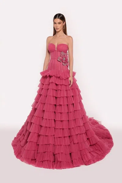 Tarik Ediz Jenisse Gown In Pink