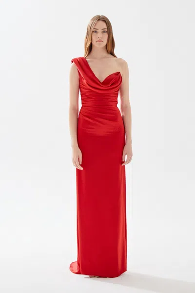 Tarik Ediz Jessa Gown In Red