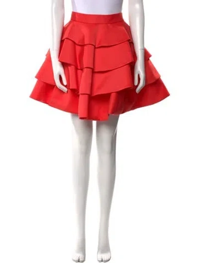 Pre-owned Tarik Ediz Knee-length Skirt In Red